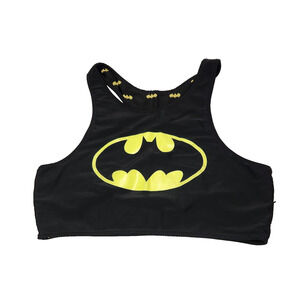 Batgirl Batman Logo Swim Top Sports Bra Reversible DC Comics Women's Small